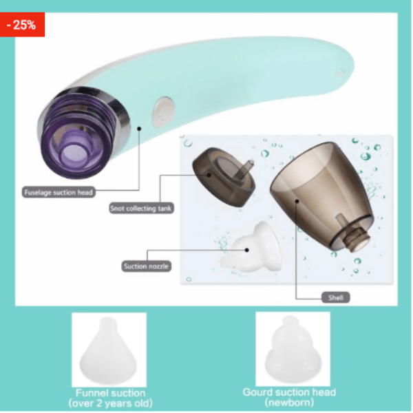 Aspirador Nasal Eléctrico para Bebés Leicham